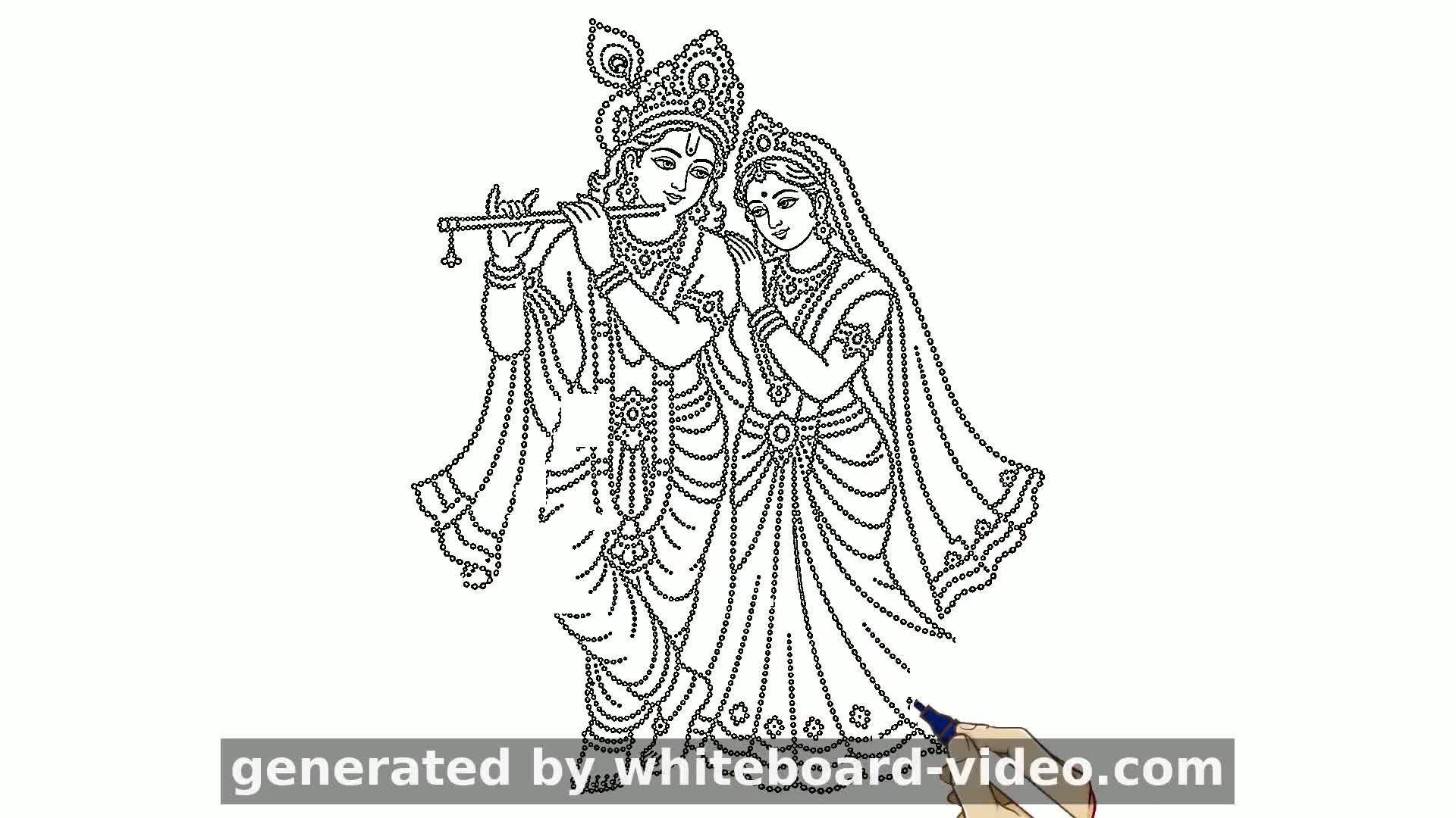 મોરસના દાણાથી રાધા-કૃષ્ણ