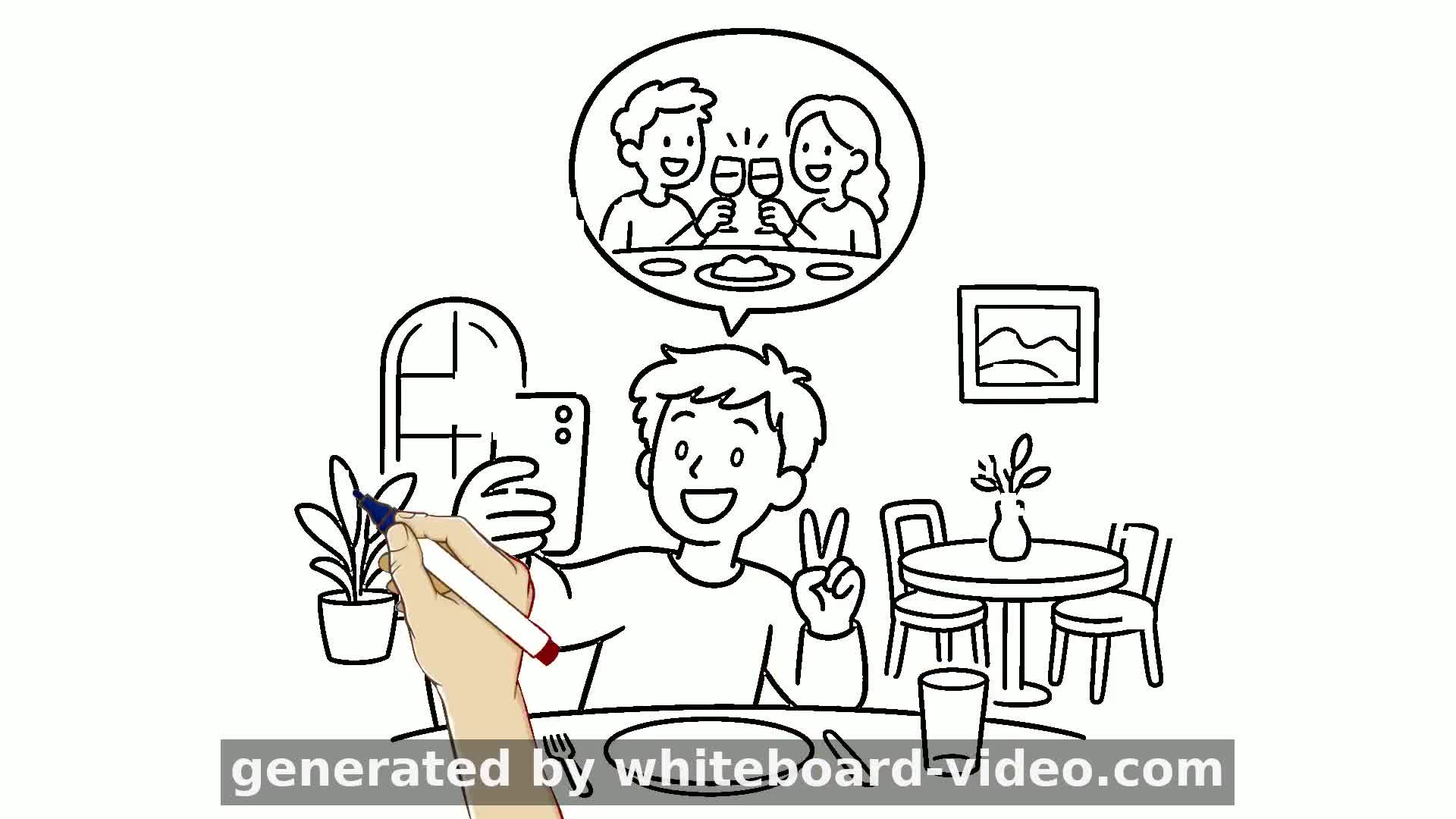 A Selfie at the Restaurant