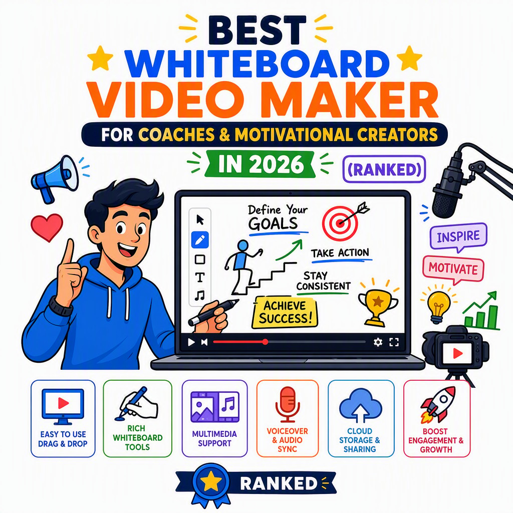 Whiteboard Video Maker AI tool generating a coaching framework animation — best whiteboard video maker for coaches showing hand-drawn motivational content creation workflow