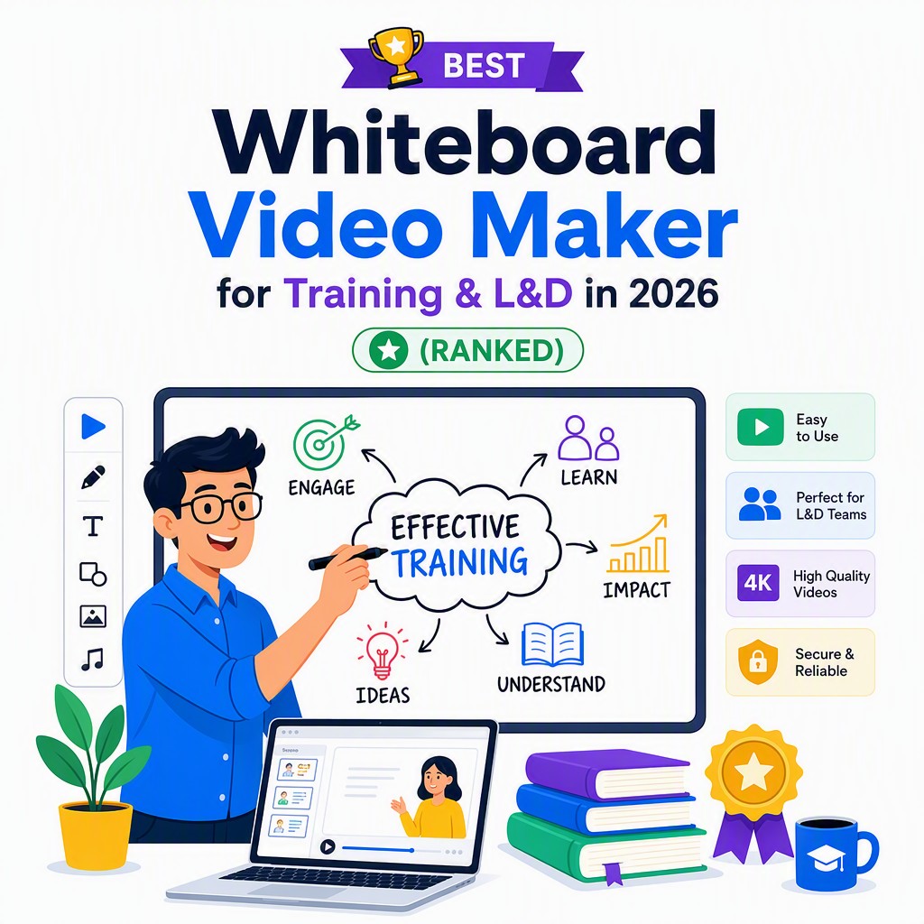 Best whiteboard video maker for training — AI-generated whiteboard animation for corporate L&D teams