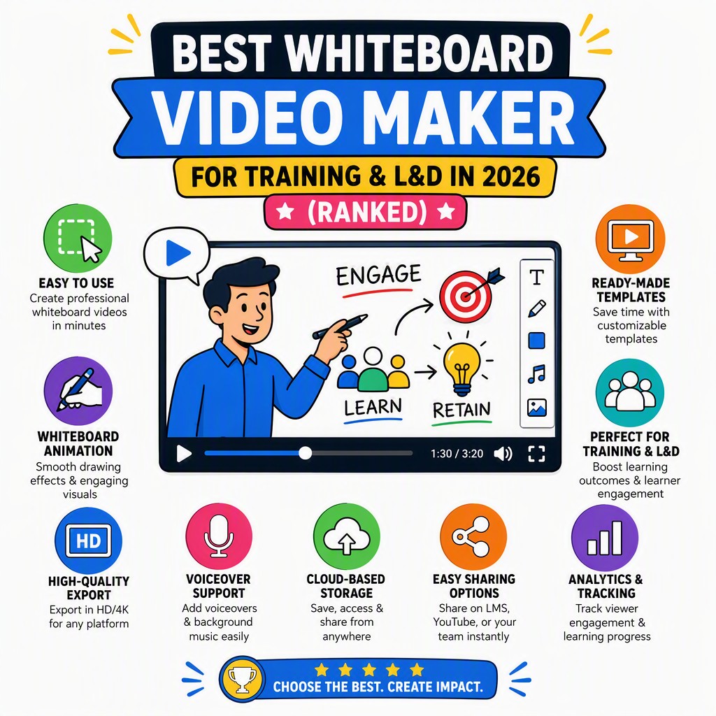Whiteboard video maker for training — AI tool turning a document into a hand-drawn explainer video for employee onboarding and compliance training