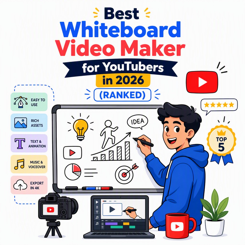 Best whiteboard video maker for YouTubers 2026 — AI-generated whiteboard animation example on YouTube