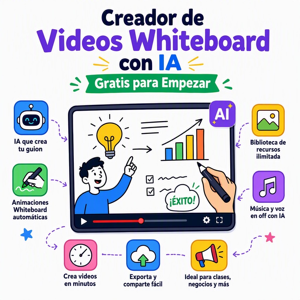 Ejemplo de video whiteboard animado creado con inteligencia artificial por Whiteboard Video Maker